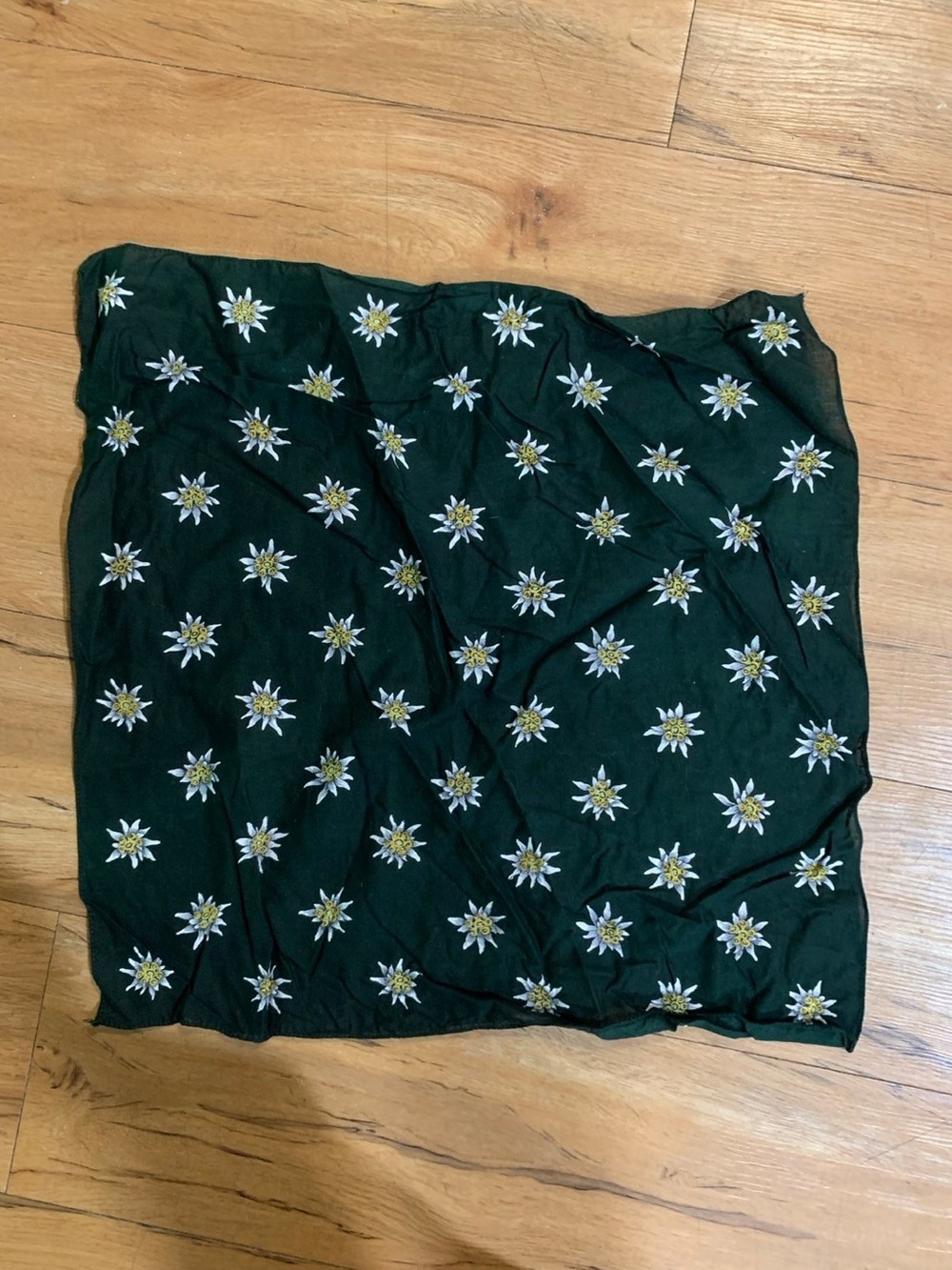 Forest Green floral Bandana